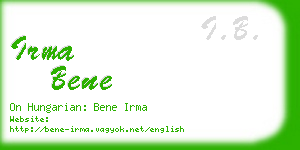 irma bene business card